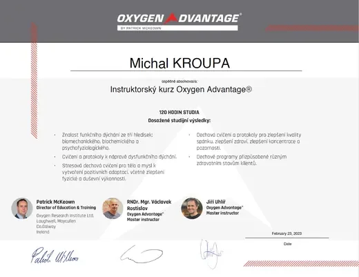 Instruktor pro Oxygen Advantage®