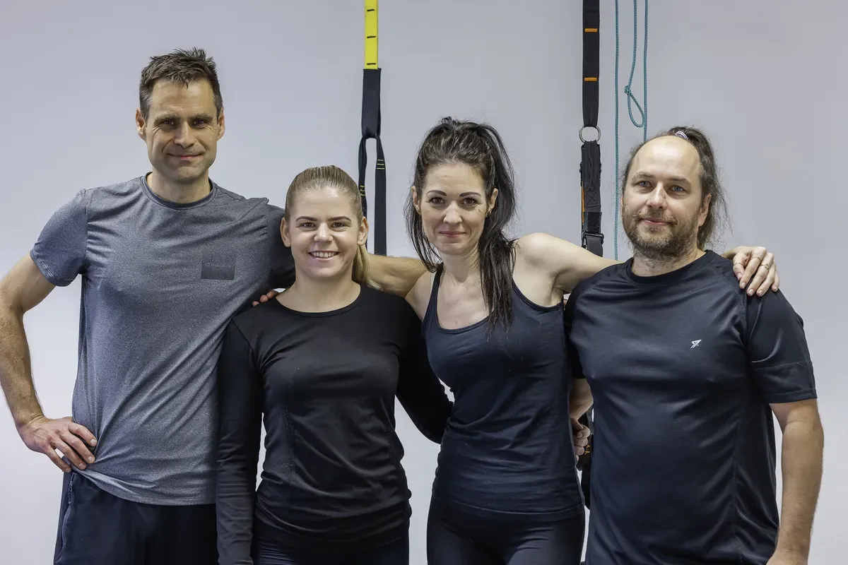 Účastníci fitness workshopu s Michalem Kroupou